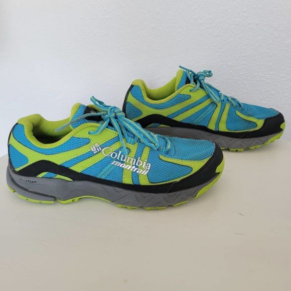 Columbia Men's Montrail Trail Running Shoes Blue & Green Size 9 - Picture 6 of 10